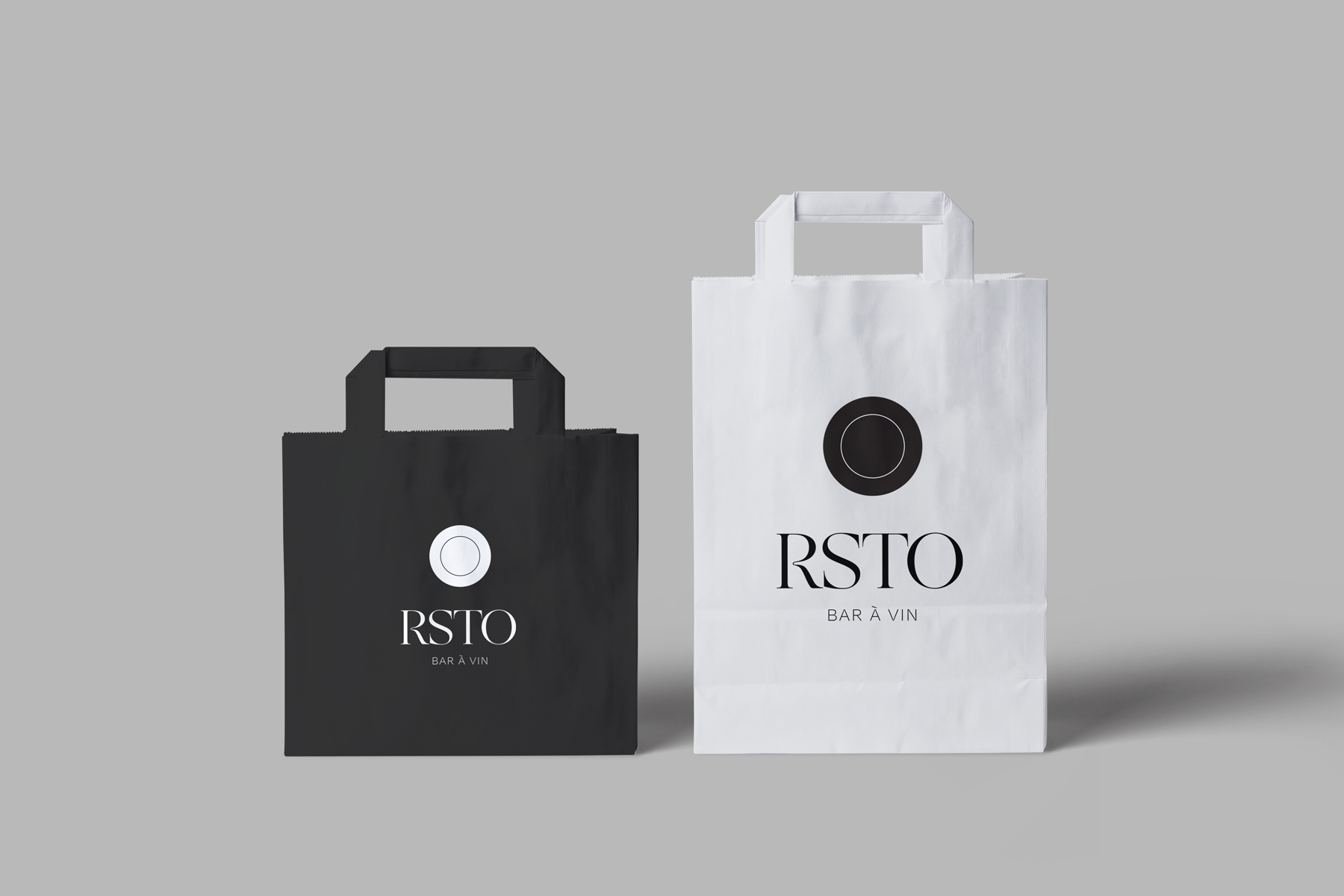 Mockup of CRCL branded paper bags.