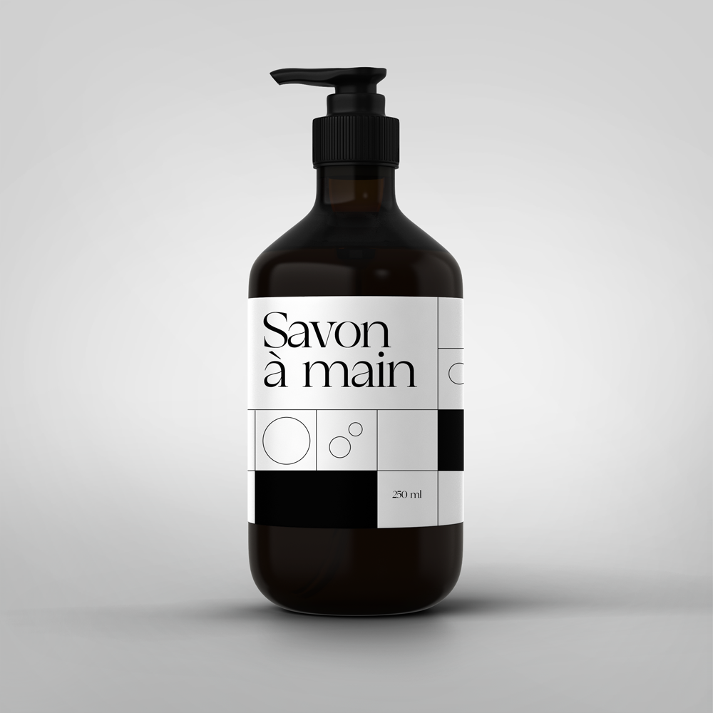 Mockup of CRCL branded hand soap.